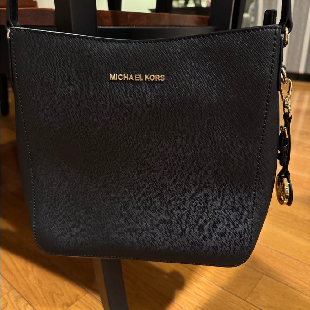 Michael Kors Black Saffiano Leather Crossbody Bag